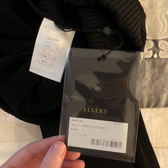 Ellery Tall T Overlay Rib Skirt - Picture 9 of 13